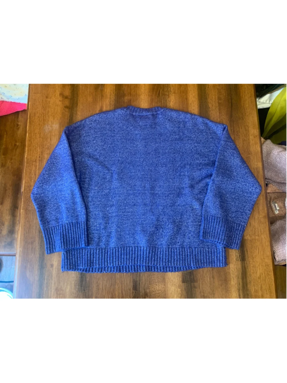 Nine West Plaid Crew Neck Sweater Blue Brown XL